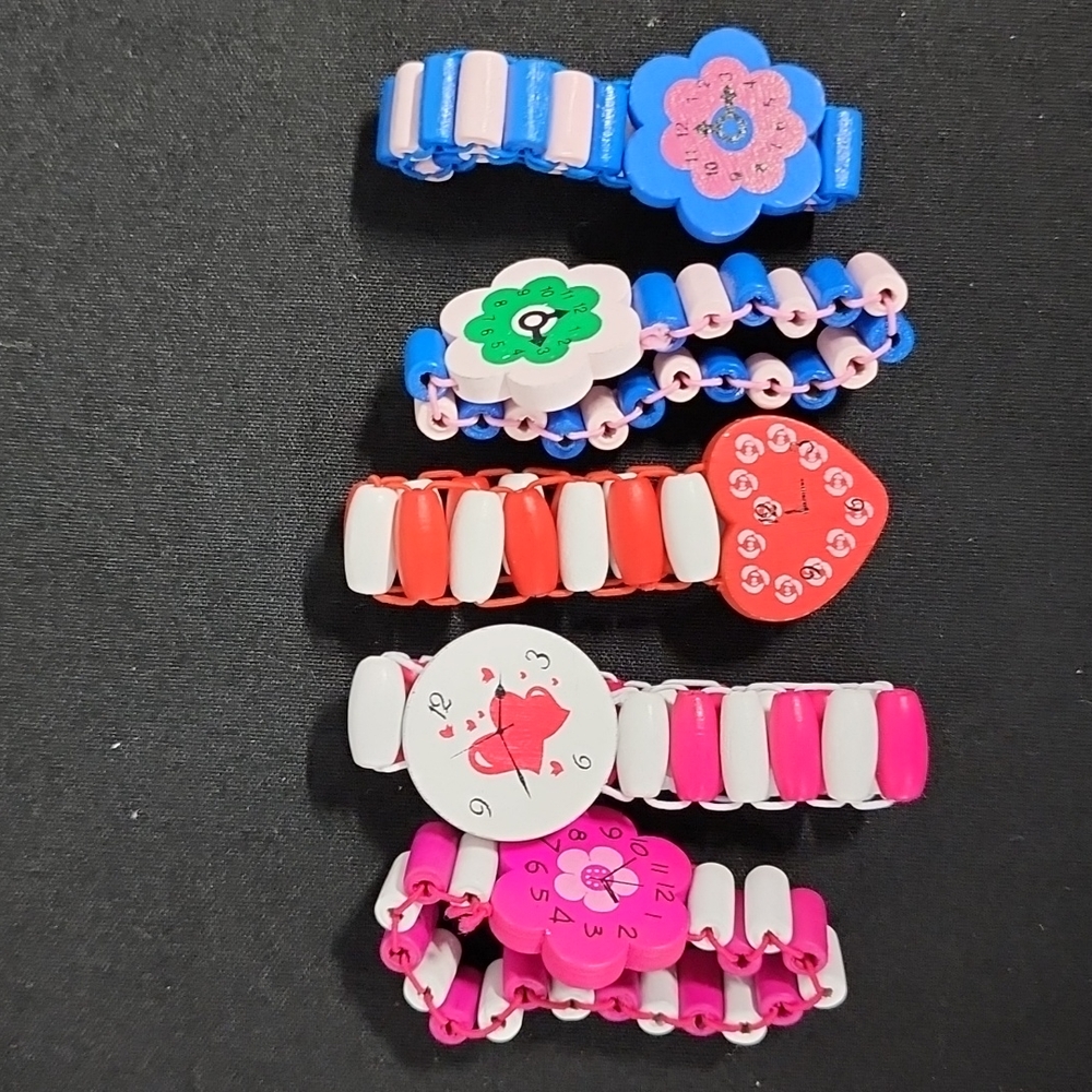 Pack of 5 wooden bracelets